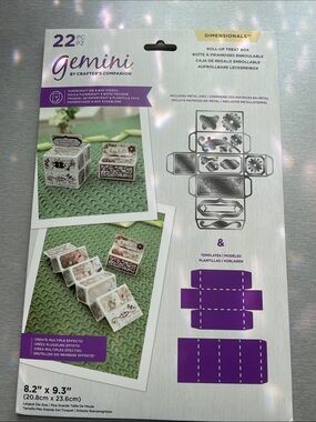 Gemini Dimensionals Roll-Up Treat Box Die & Template -